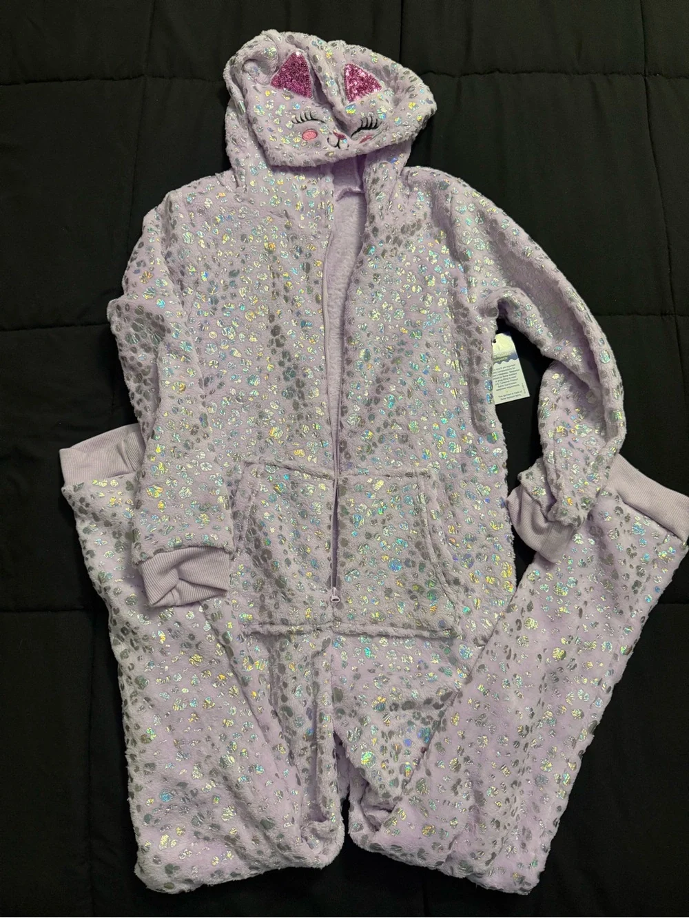 Magic Lavender Unicorn Hooded Footie with Sparkle Accents